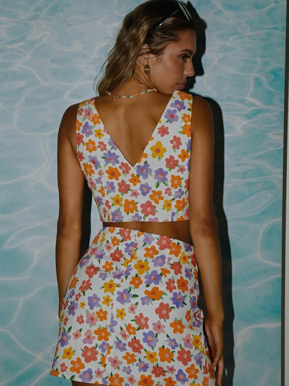 Peppermayo Watching Sunsets Crop - Blooming Linen Cotton Size 4 - Picture 5 of 10